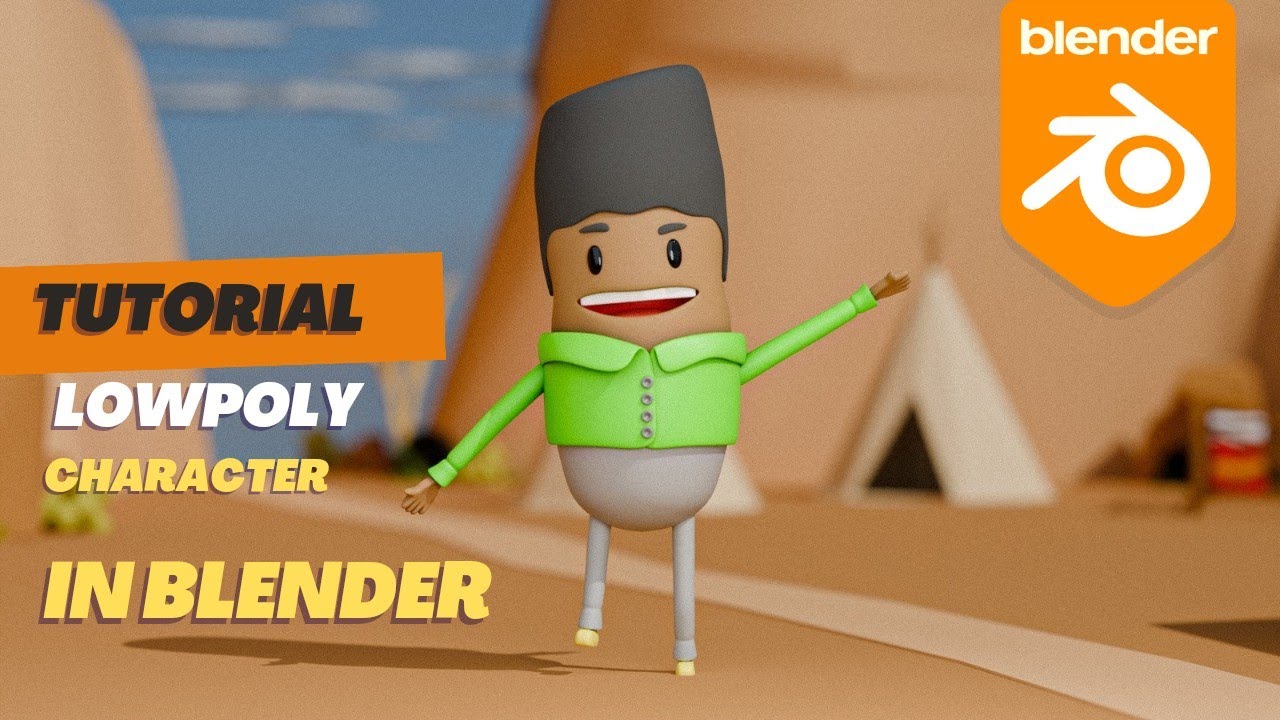 Lowpoly Character for game |3D Blender Tutorial