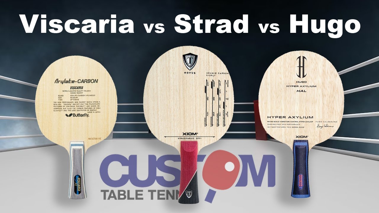 Butterfly Viscaria против Xiom Stradivarius против Hugo Calderano HAL Table Tennis Blades