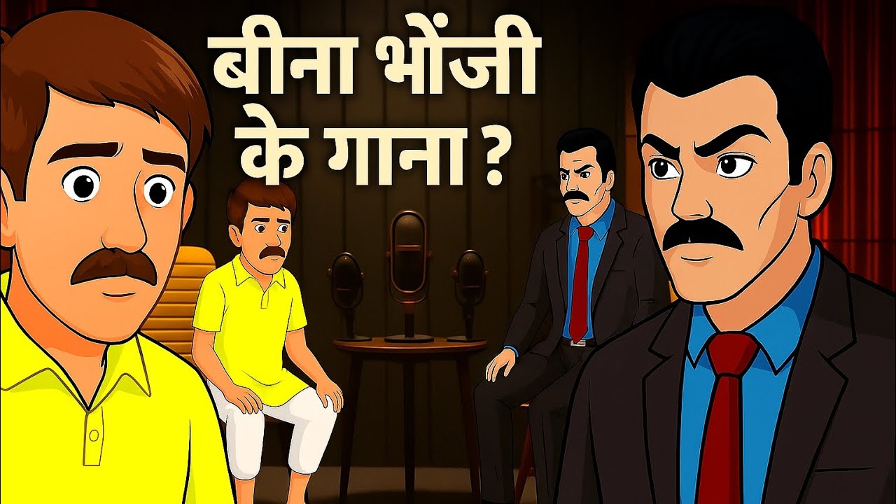 | Bina bhauji ke gana | BIhari Podcast | FAKE INTERVIEW | Cartoon Podcast | Bihari Song | 