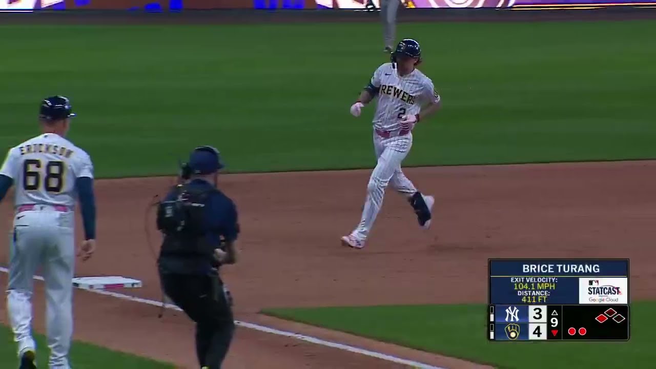 Brice Turang's 6th homer of the 2026 season is a WALKOFF WINNER