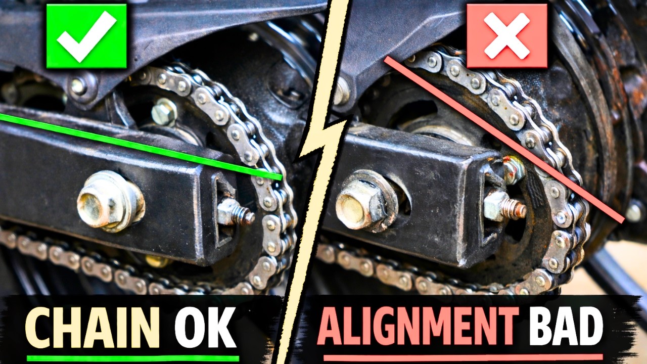 Motorcycle Chain Noise due to Swingarm Misalignment