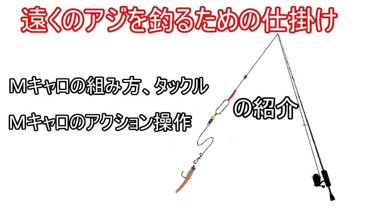 【アジング】Ｍキャロの組み方、タックル、アクション操作の紹介【リクエスト】