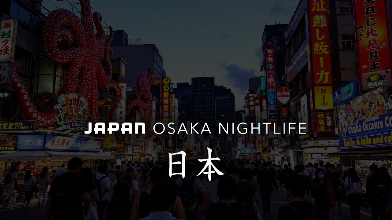 🇯🇵 4K OSAKA, JAPAN 4K WALKING TOUR - Dotonbori District Sunset Food Tour