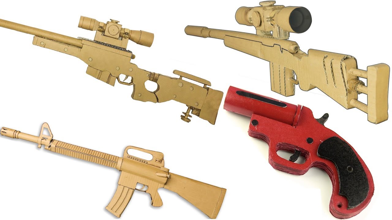 How to make PUBG GUNS Compilation AWM, M16A4, M24, Flare Gun