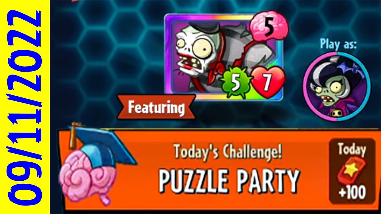 Puzzle Party 9 NOVEMBER 2022 Plants vs Zombies Heroes