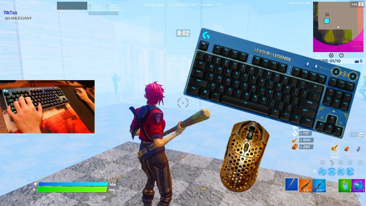 Logitech G Pro LoL ASMR Chill🤩 Satisfying Gameplay Keyboard Fortnite 390 FPS Smooth 4K
