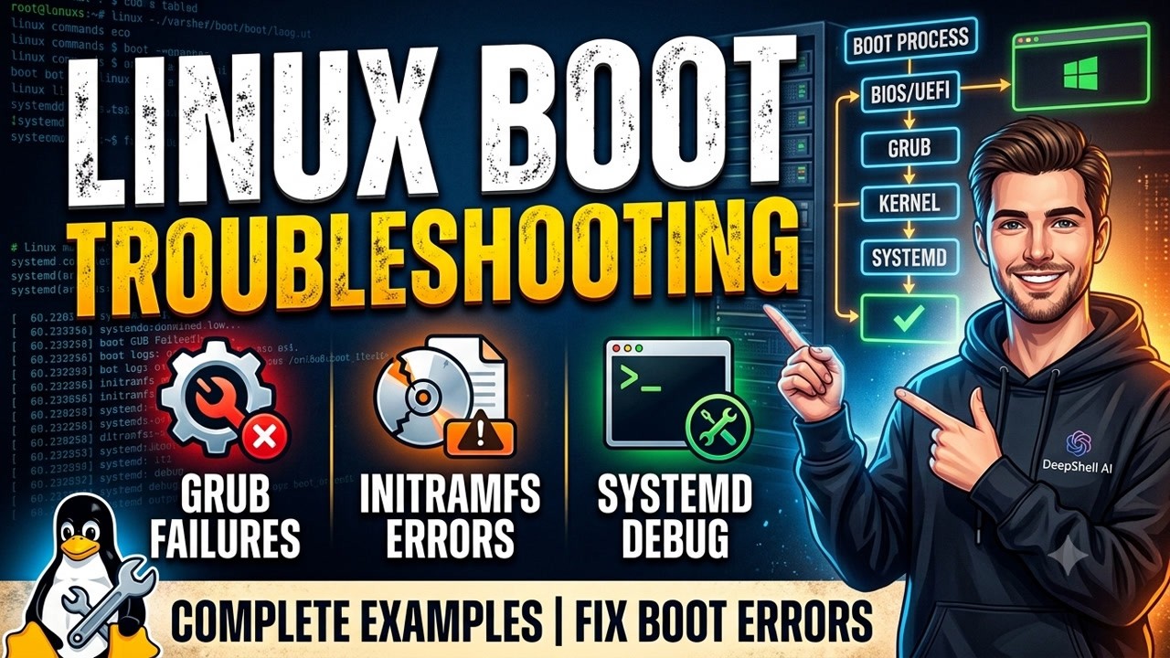 Linux Boot Troubleshooting: GRUB, initramfs & systemd | DeepShell Trainer