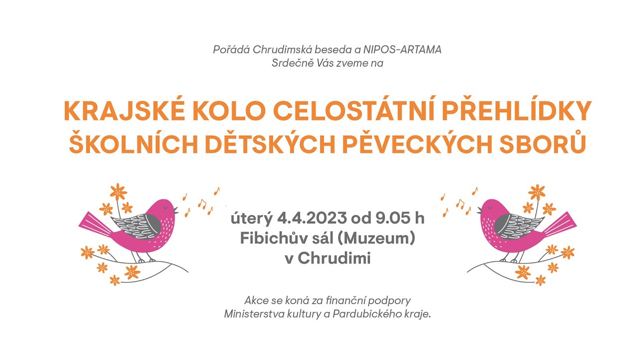 Krajská přehlídka školních dětských pěveckých sborů – Chrudim 4.4.2023 - I. DÍL