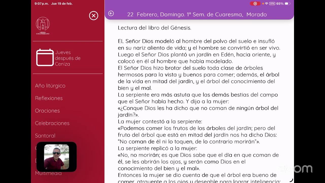 LECTIO DIVINA DEL DOMINGO 22 DE FEBRERO 2026