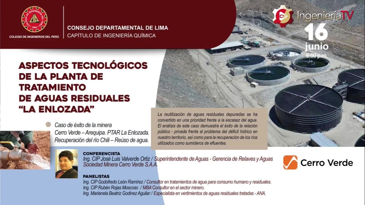 CONFERENCIA: PLANTA DE TRATAMIENTO ,LA ENLOZADA-