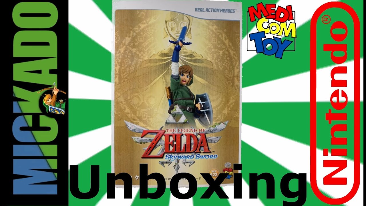 Unboxing Medicom Toy link Zelda Skyward Sword  Real Action Heroes
