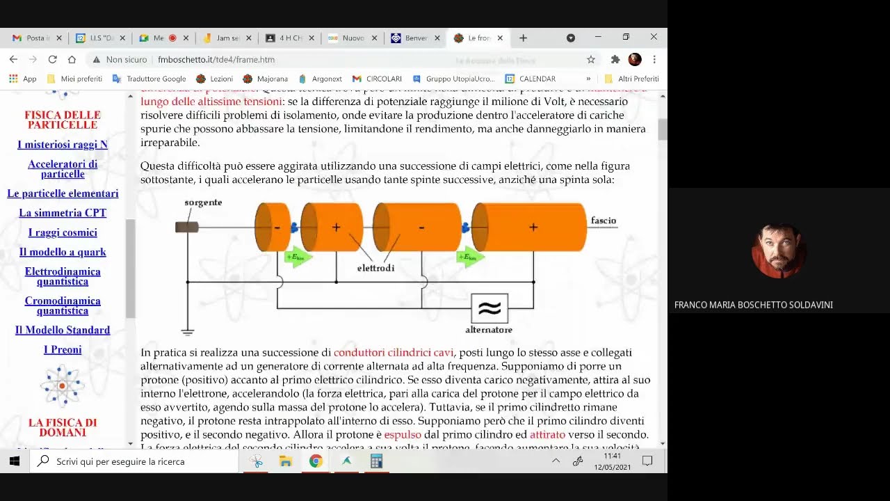 Lezione di Fisica sugli acceleratori lineari di particelle