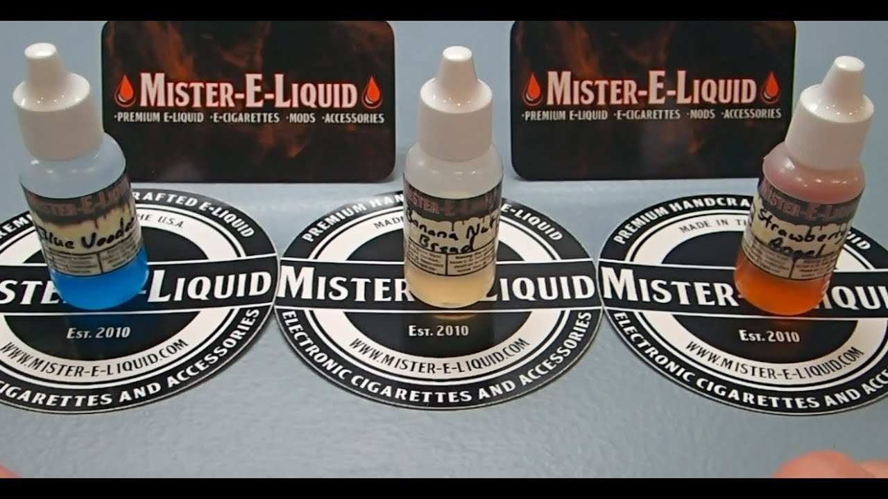 Mister-E-Liquid: E-juice Review - Blue Voodoo, Banana Nut Bread & Strawberry Angel