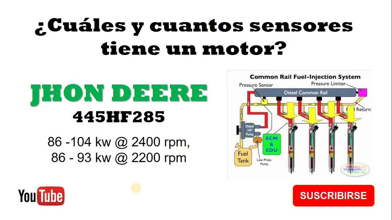 Identificación de sensores  de Motor Jhon Deere 4045HF285