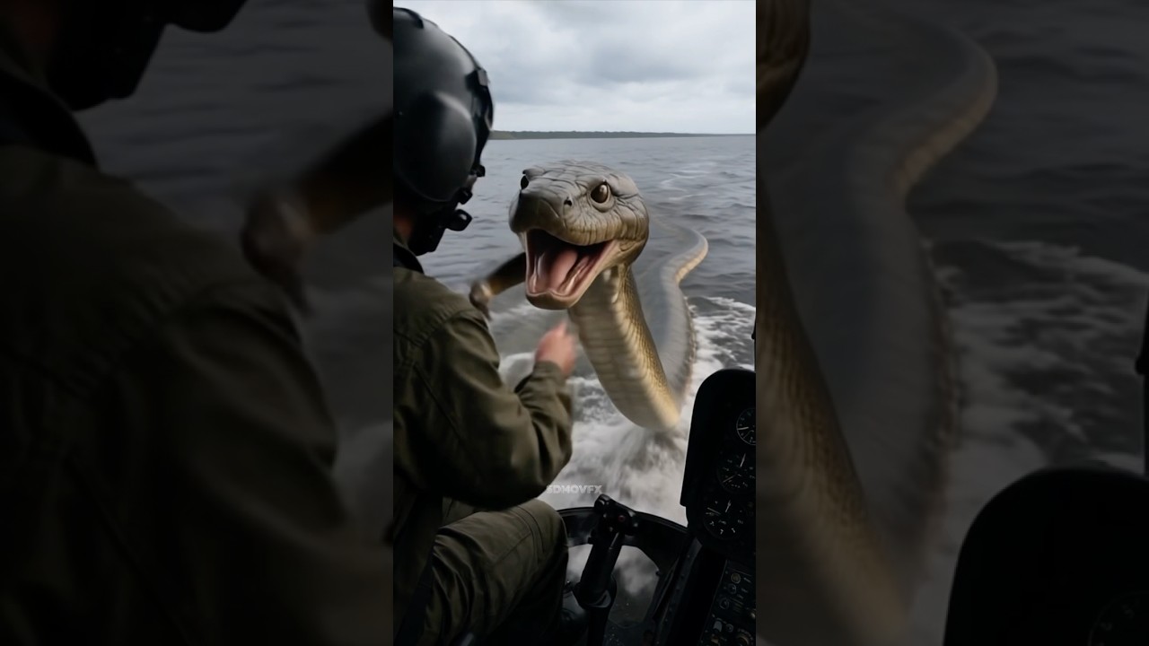 Titanoboa 🐍 Attack in the Amazon Rainforest 🌊🚁 #titanoboa #snake #ai #amazonrainforest #shorts