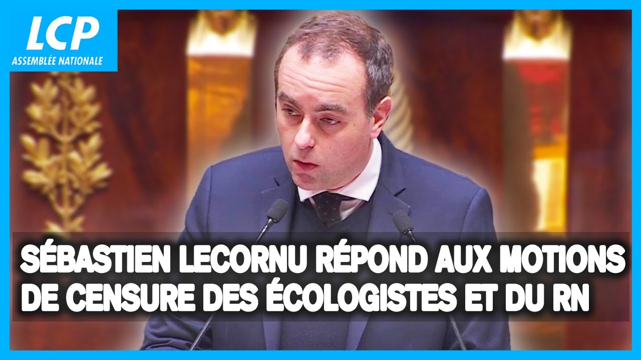 S&eacute;bastien Lecornu r&eacute;pond aux motions de censure d&eacute;fendues par les &Eacute;cologistes et le RN - 27/01/2026