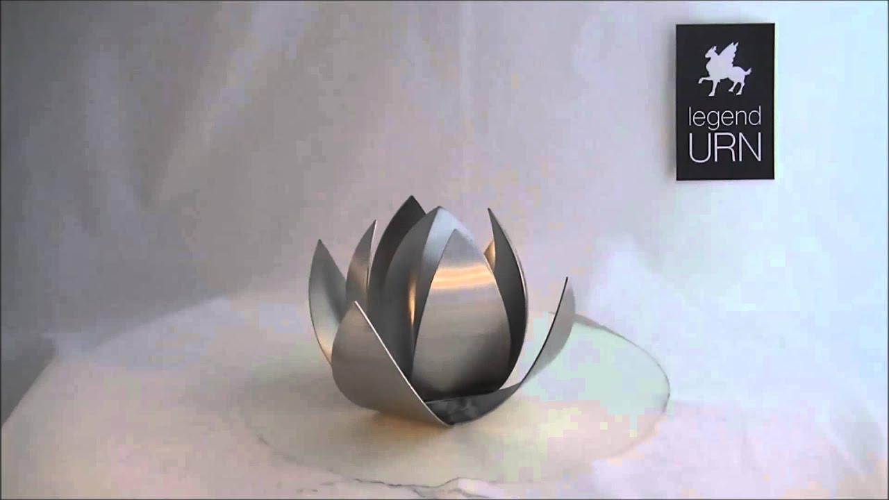 LegendURN RVS urn Lotus Rostfritt st&aring;l urna Stainless steel Edelstahl Urne Urne en acier inoxydable