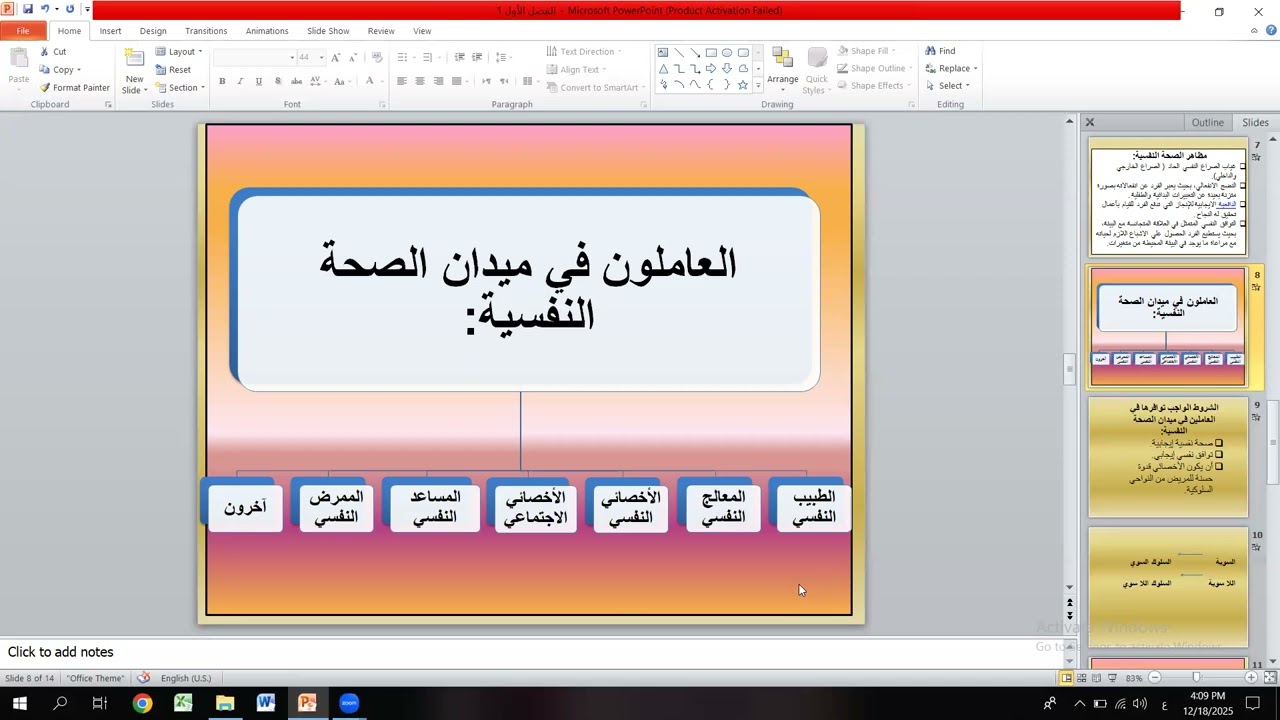 جزء أول صحة نفسية