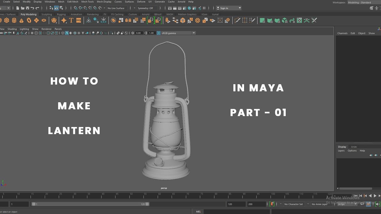 Lantern Modeling in MAYA - Part 01