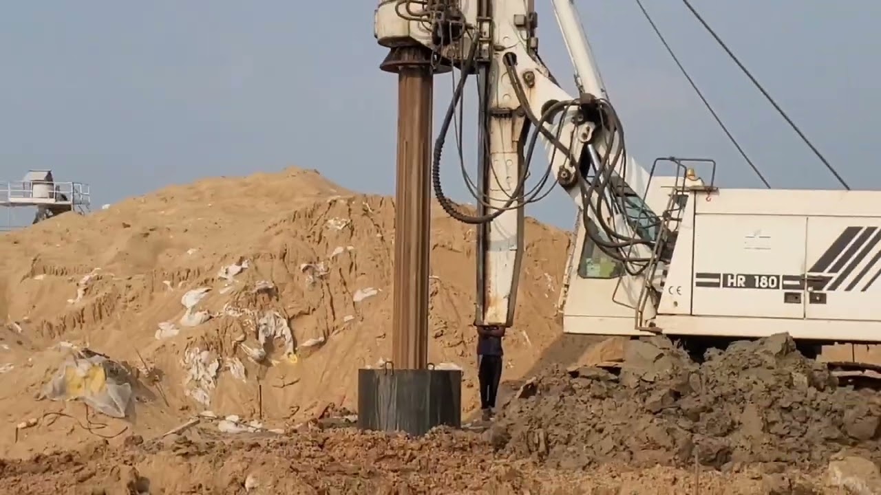 Rotary Bored Piling - Boring phase