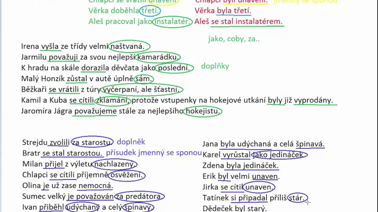 Doplněk - větný člen