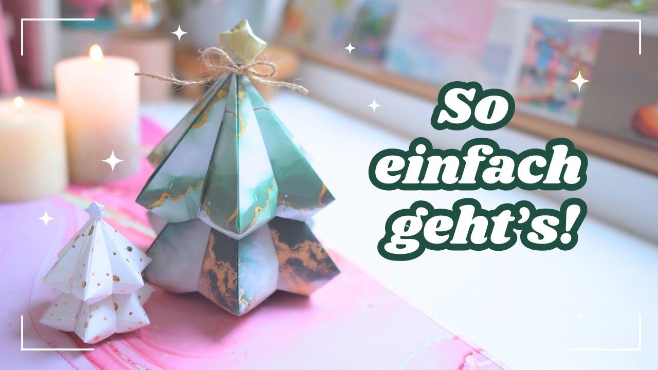 Origami Tannenbaum ganz einfach! 🎄 Schnelle DIY Weihnachtsdeko