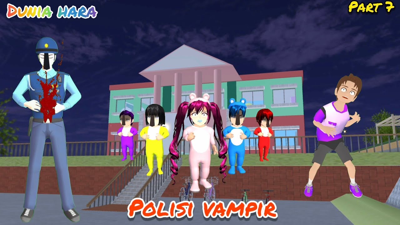 Polisi Vampir Menyerang Bayi Kota Sakura 😱 | Yuta Cari Baby Emi | Sakura School Simulator | Part 7