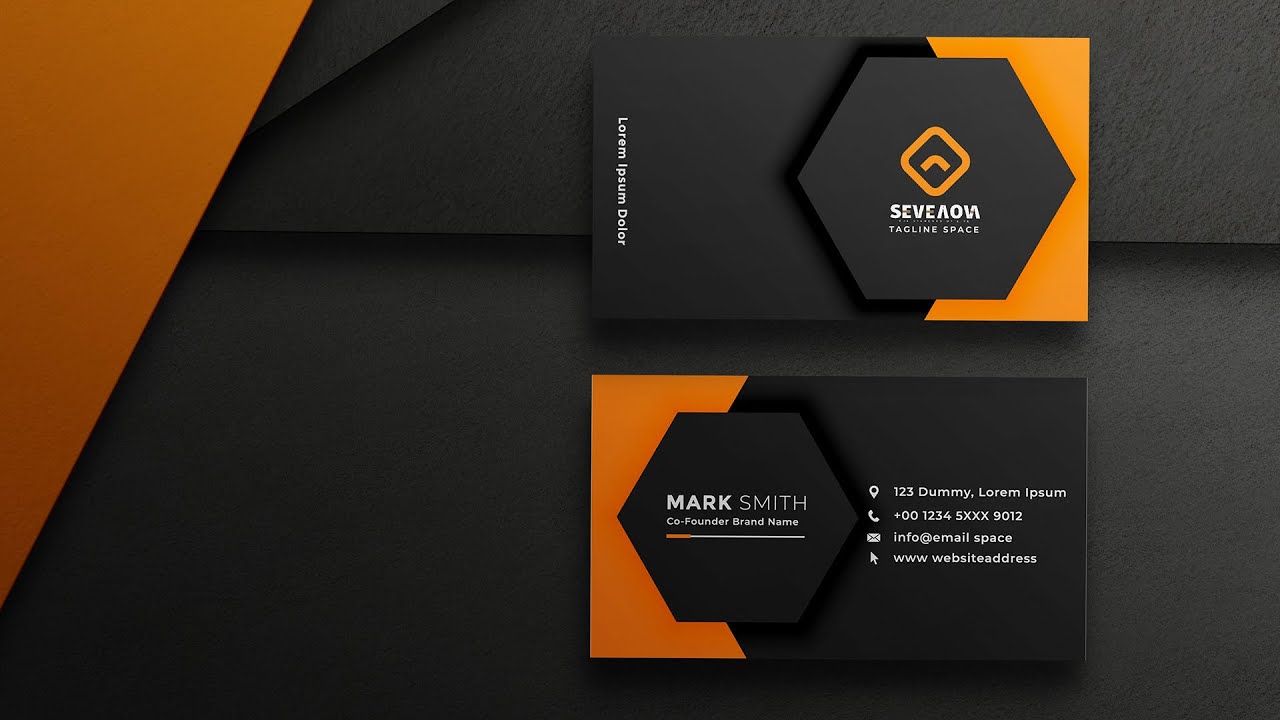 Luxury Business Card Design - Adobe Illustrator | Sevenovn | Urdu/Hindi