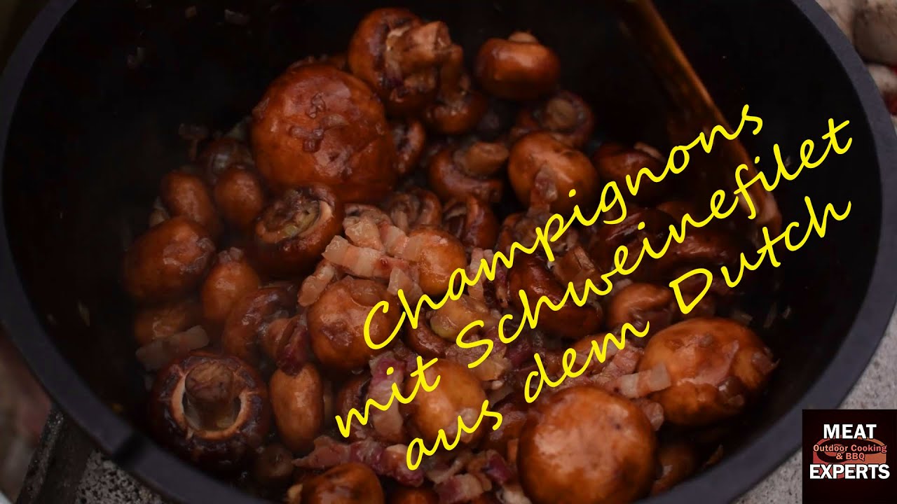 Champignons mit Schweinefilet aus dem Dutch Oven #champignons #dutchOven #Schweinefilet