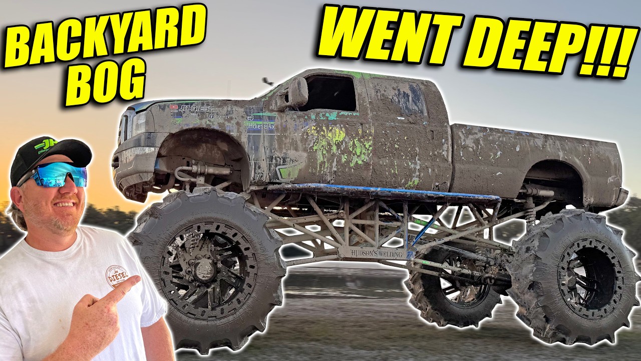 We Bog HARD!!! Bogged My 5 Ton Mud Truck Until It Broke!!! Trucks Gone Wild Backyard Bog!!