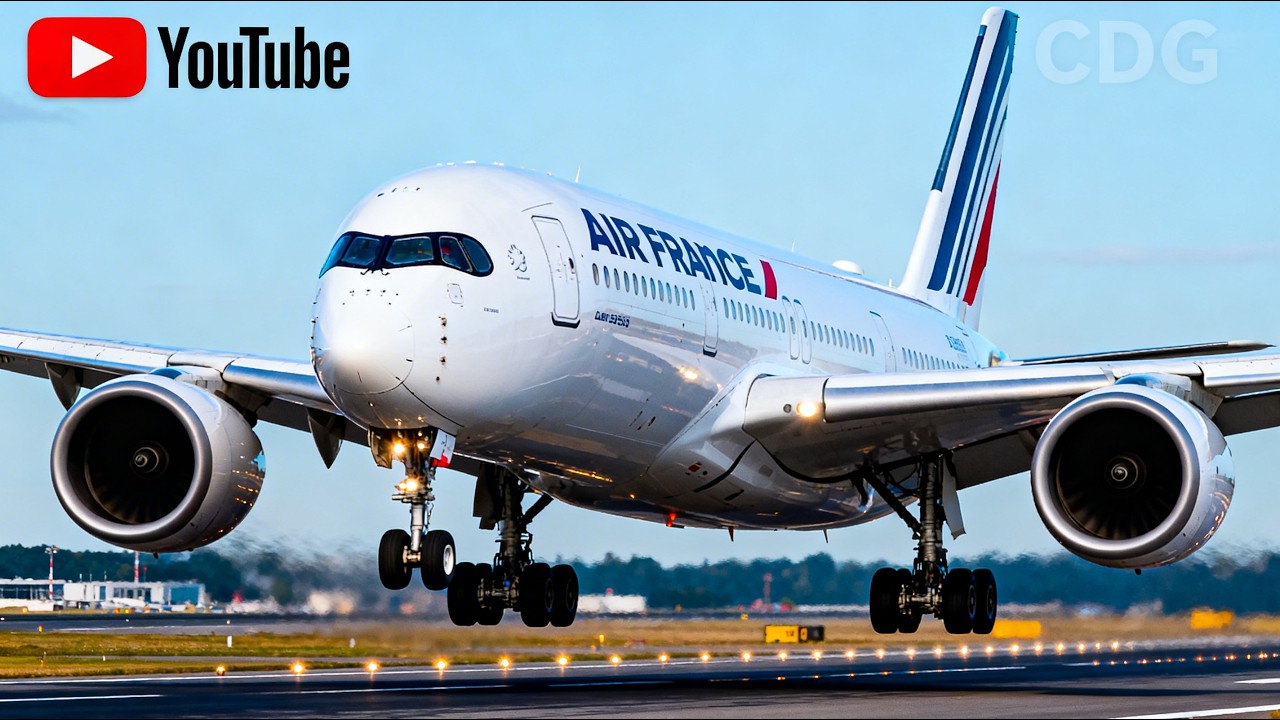 10 MINUTES OF BEAUTIFUL LANDINGS IN PARIS IN 4K | Charles de Gaulle Airport PlaneSpotting [CDG/LFPG]
