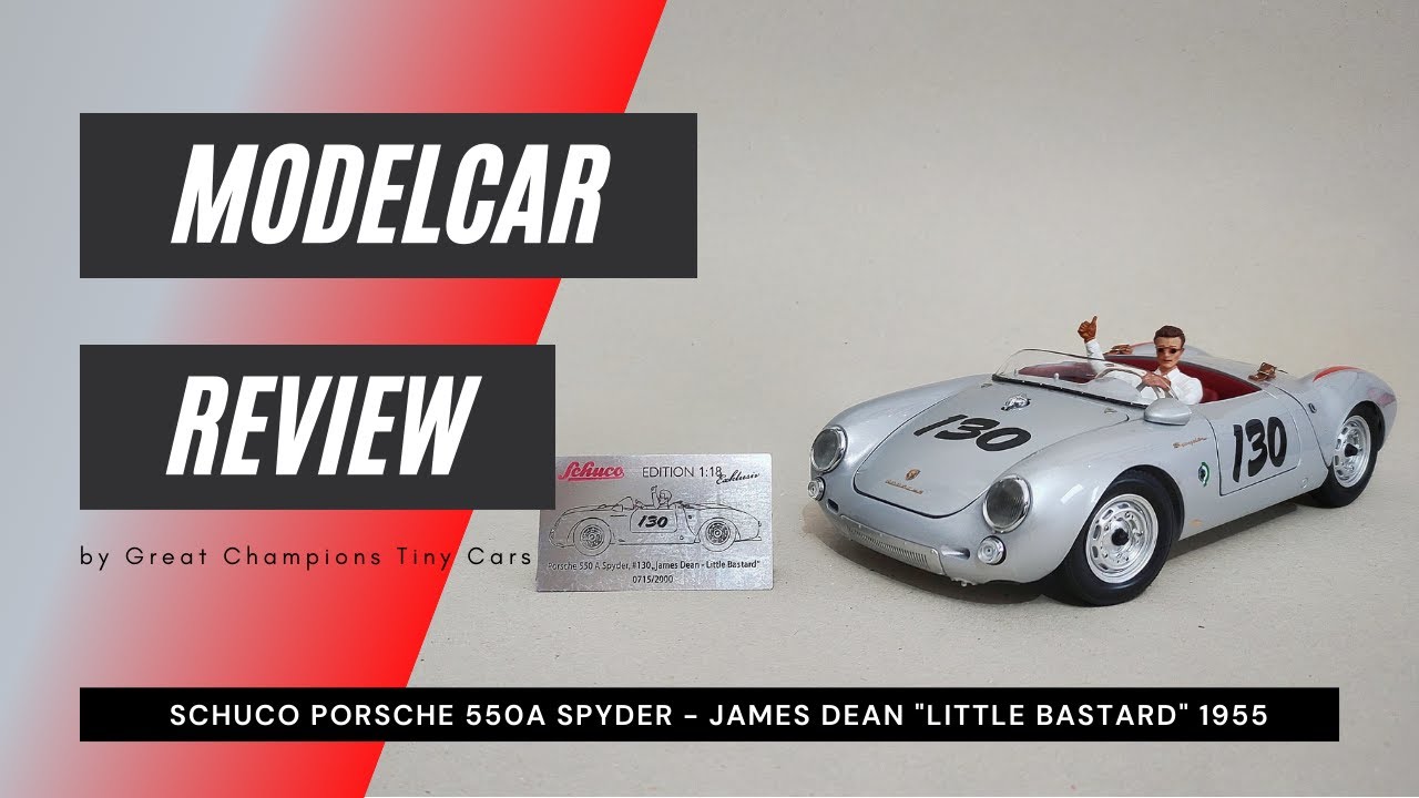 REVIEW Schuco 1:18 diecast Porsche 550 A Spyder modelcar, James Dean 1955 