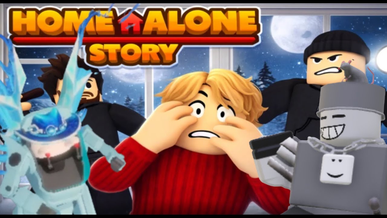 WE WERE LEFT HOME ALONE IN ROBLOX!!!!!