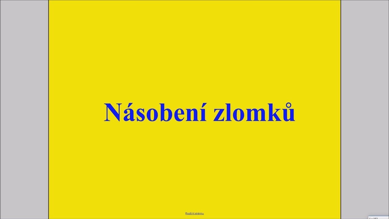 Násobení zlomků