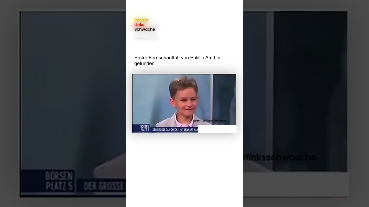 Philipp Amthor's erster Fernsehauftritt! 