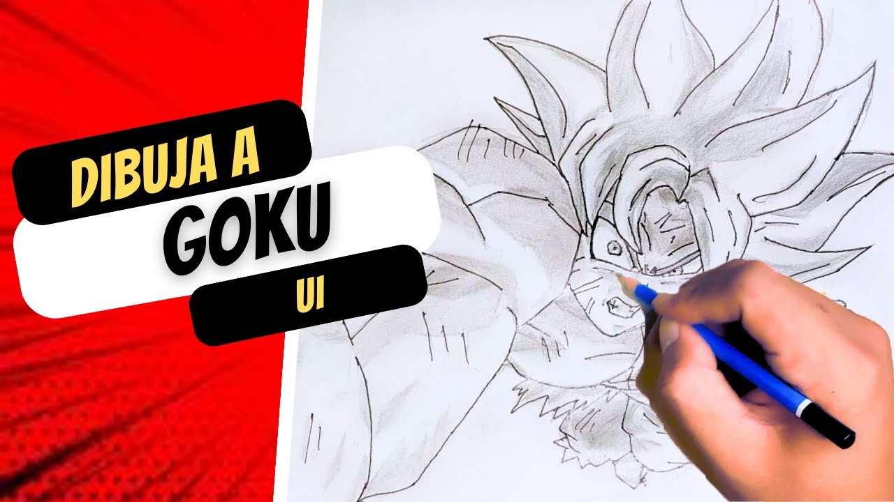 Dibuja de manera sencilla a Goku Ultra instinto a lalpiz