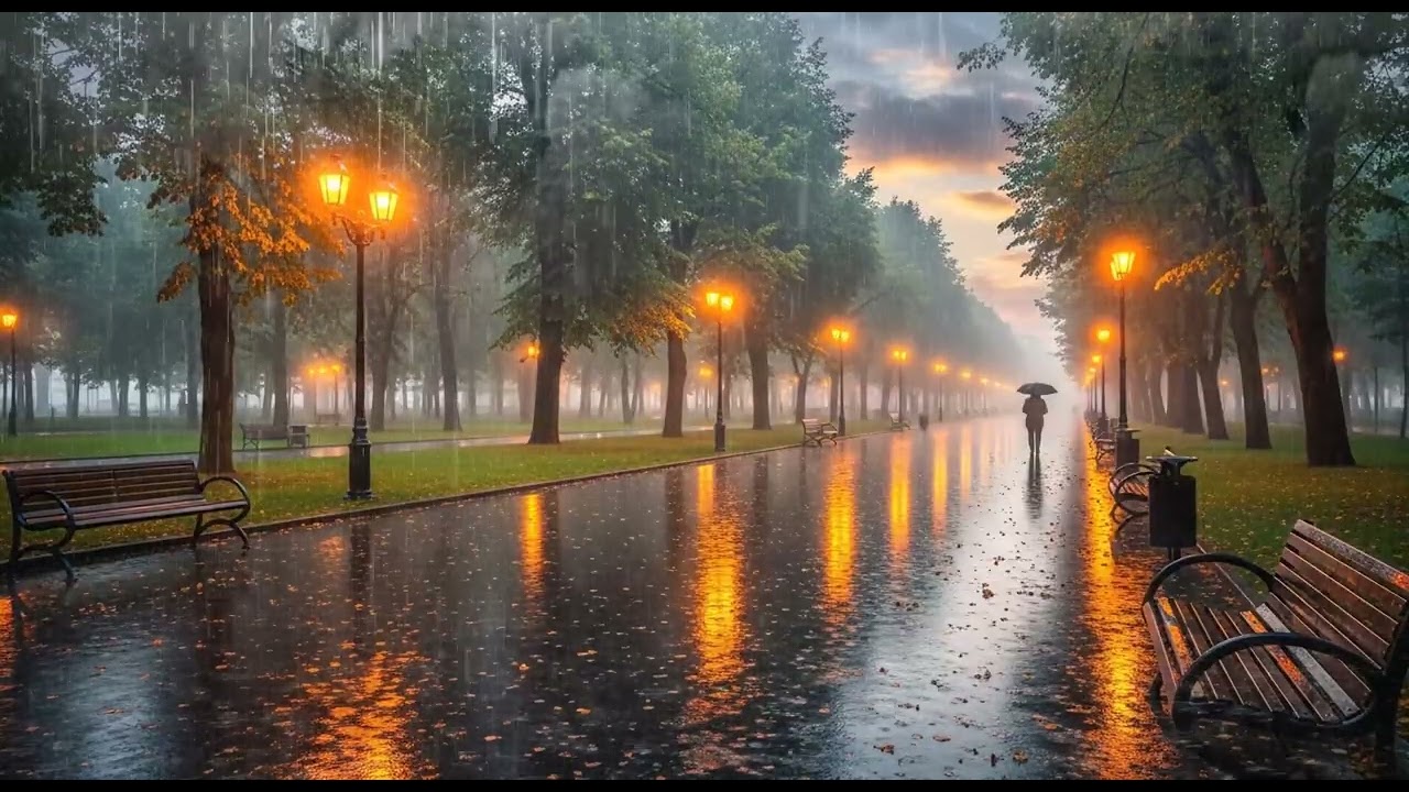Sleep Immediately with Pouring Rain & Thunder Ambience