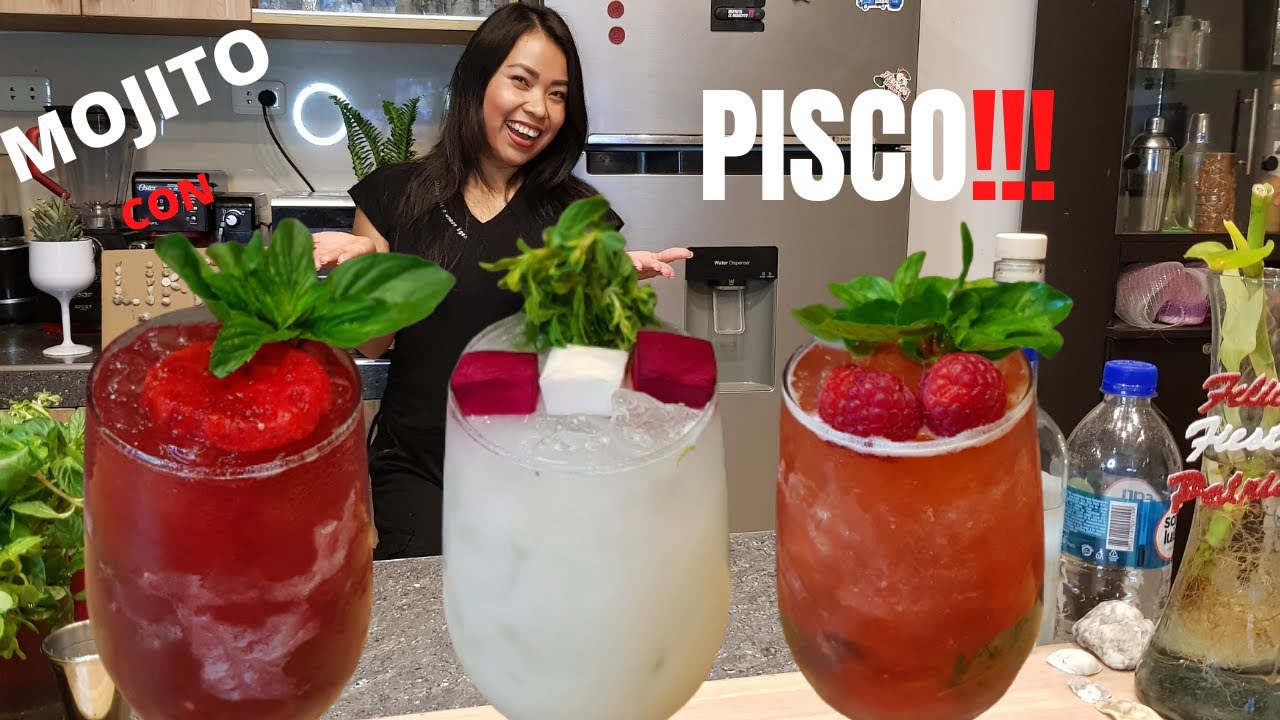 3 MOJITOS con PISCO (Mojito Peruano) cocteles clásicos con Pisco fáciles y refrescantes🍹😋