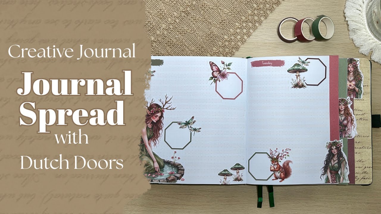 Weekly Creative Journal Spread | Nature’s Magic Sticker Kit | 8x8 Journal