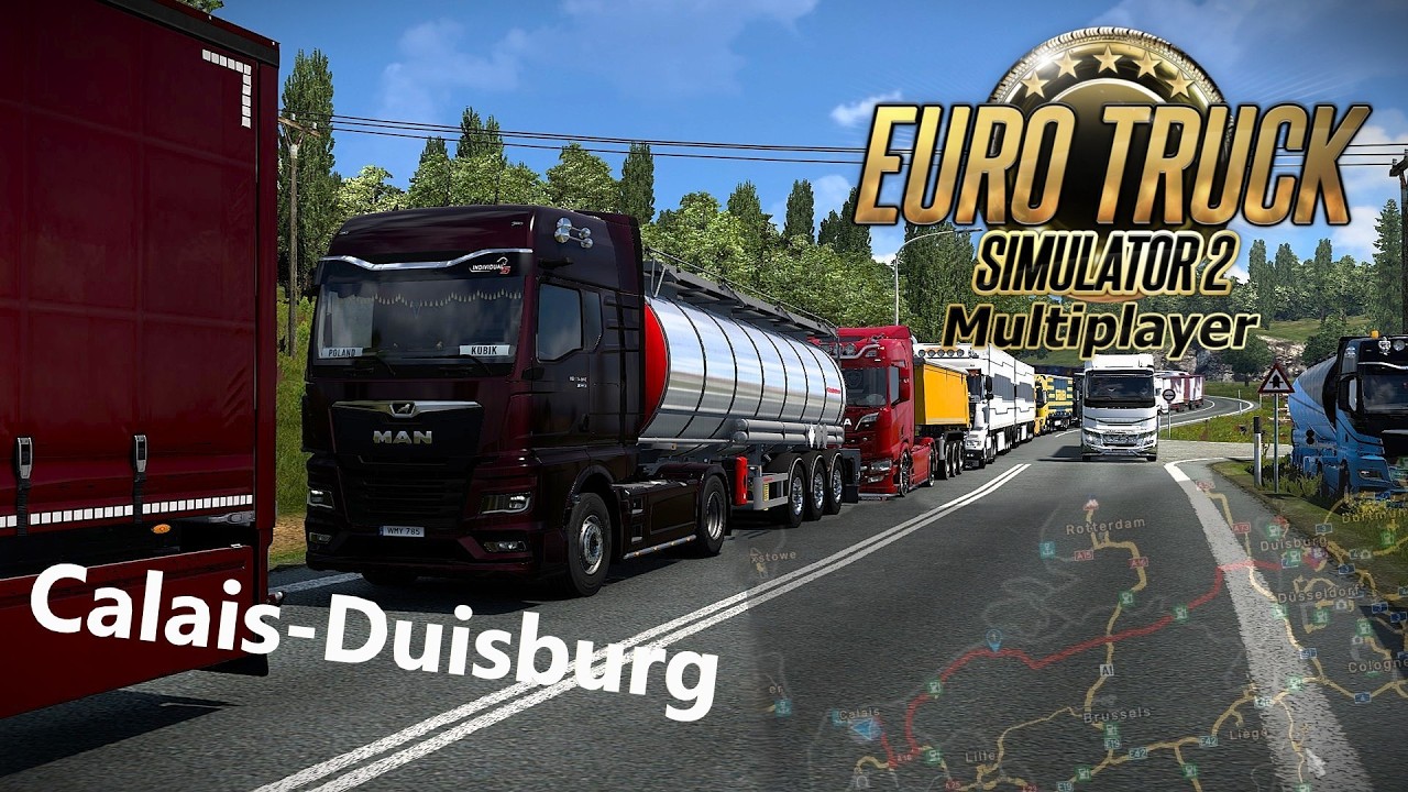 Calais-Duisburg route ETS2 MP