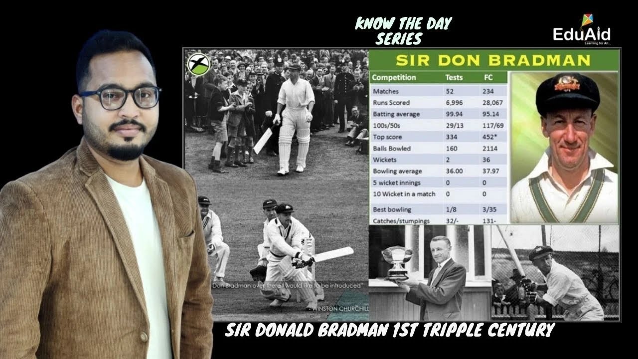 The Don's first triple century | EduAid | Know the Day with Bankush |11th July