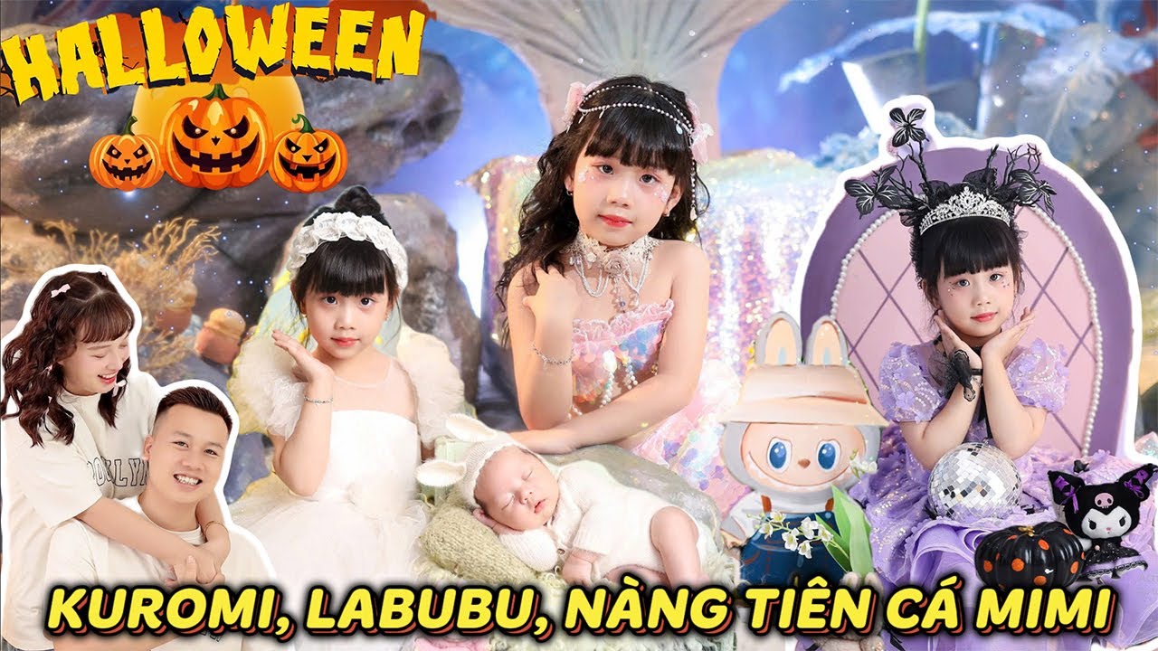 Một Ngày Chỉ Chụp Ảnh Và Hóa Thân Thành Labubu, Kuromi Hallowen, Nàng Tiên Cá Của Em MiMi