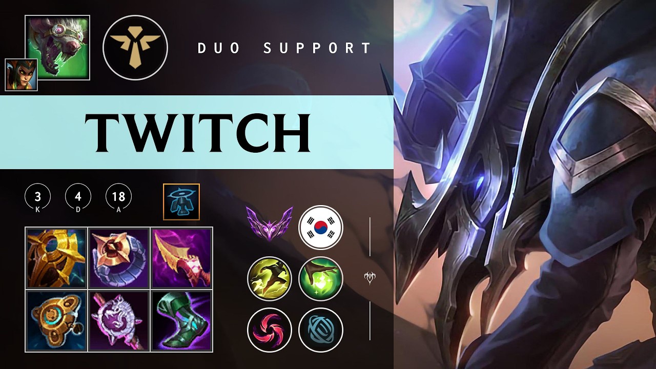 Twitch Support vs Rakan - KR Master Patch 26.04