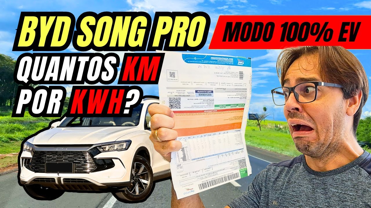 🔋🚗 BYD SONG PRO CONSUMO ELÉTRICO ⚡💰 Quanto GASTO de ENERGIA para CARREGAR um CARRO ELÉTRICO/HÍBRIDO?