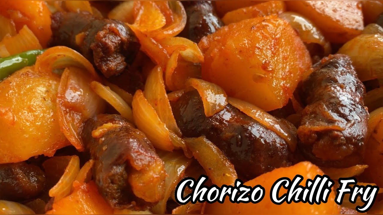The Best Chorizo Chilli Fry Recipe. Only 3 ingredients Pork Sausage Chilli Fry Recipe. Pork Chilli.