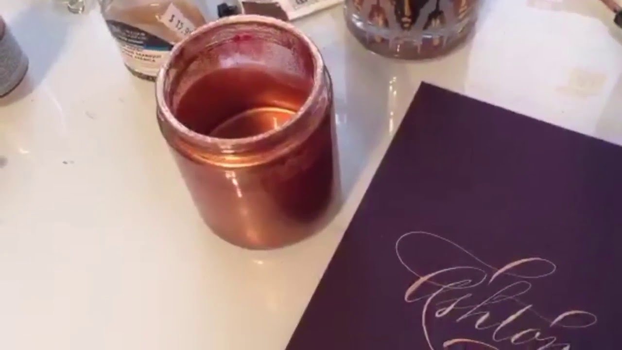 How to mix metallic ink for calligraphy