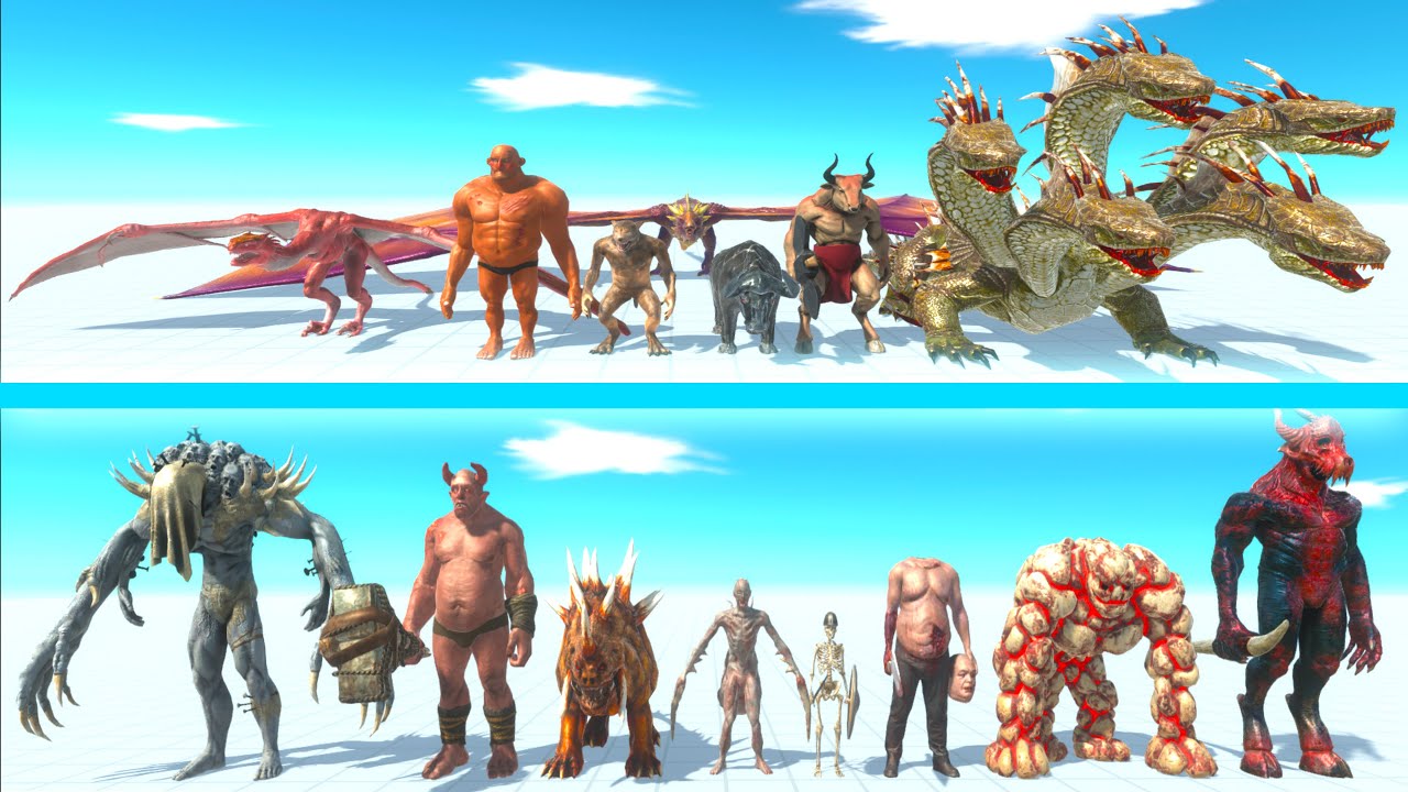 FANTASY Team vs INFERNALS Team Animal Revolt Battle Simulator ARBS