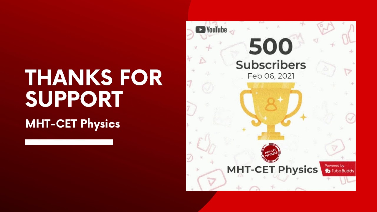 #MHT-CET Physics | Thanks for support