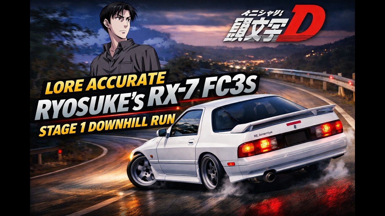 Lore Accurate Ryosuke Takahashi RX-7 FC3S | Stage 1 Downhill Run (FH5)