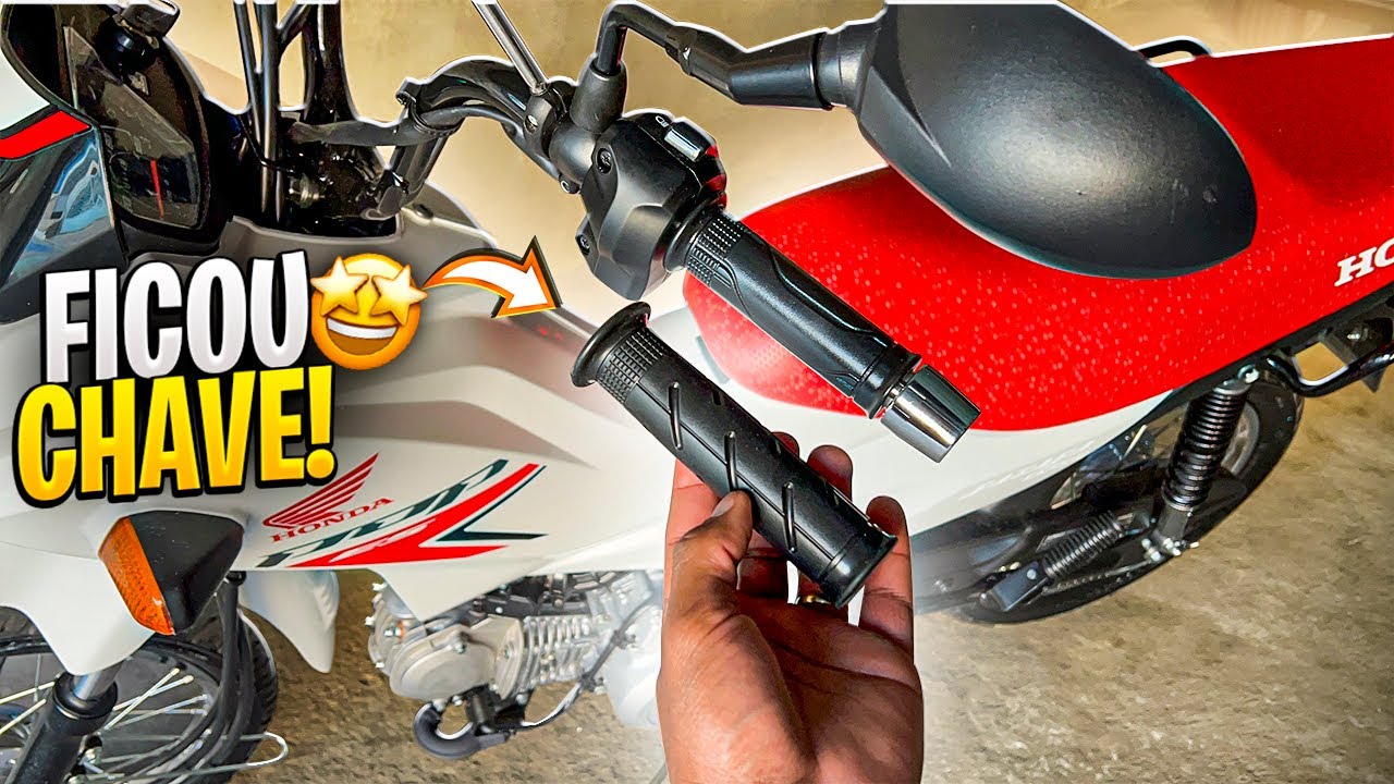 COLOQUEI MANOPLA DE CARGO + PESO DE PCX NA POP 2025 🔥 *como tirar a manopla original*